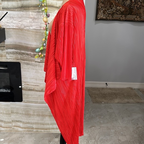 New With Tags LulaRoe Bright Orange Kimono Open Cardigan Cover. Size S - Picture 3 of 6